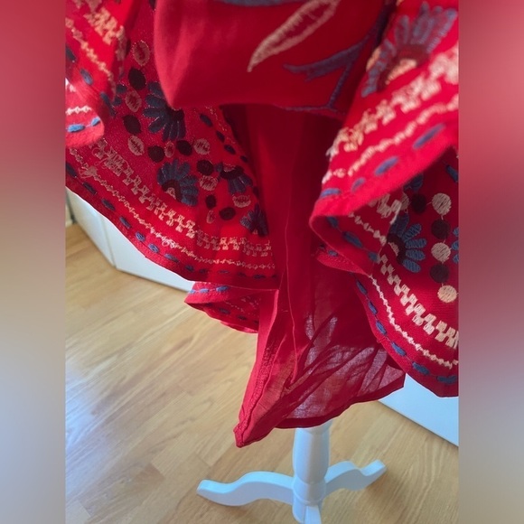 Anthro Akemi and Kim Lila Embroidered Linen Dress - Picture 7 of 10